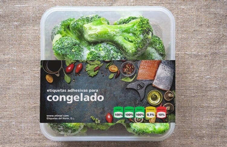 etiquetas para productos congelados